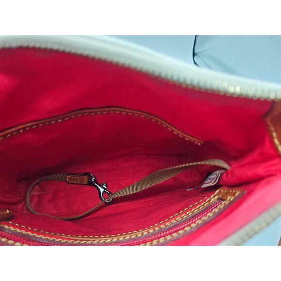 Dooney & Bourke Gretta Women's Crossbody Purse Handbag Leather‎ White/Tan - Picture 15 of 16